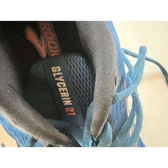 Brooks Glycerin 21 Blue Running Shoes Men’s Size 11.5 - Picture 8 of 15